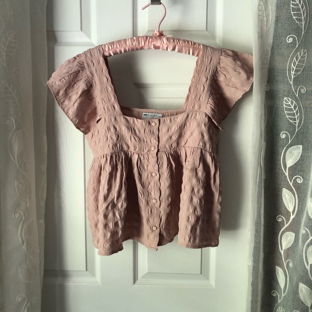 ASOS Petite Pink Textured Top